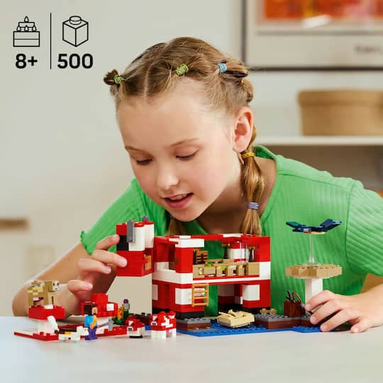 LEGO® Minecraft® The Mooshroom House Island Gamer Kit Toy for Kids 21270